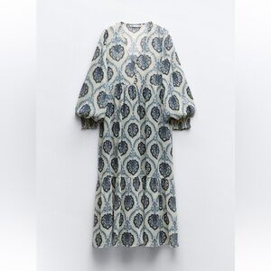 MOVE OUT SALE!! Blue and white Hilo dress Zara
